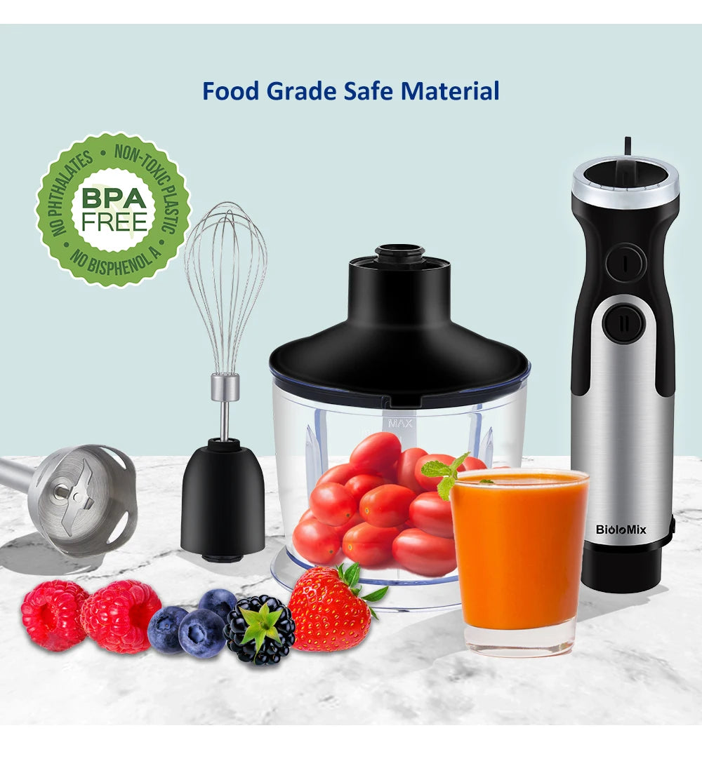 Biolomix 1200W 5-In-1 Immersion Hand Blender Set Mixer