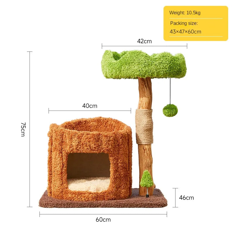 Floor To Ceiling Cat Tree Tower With Scratching Posts Wooden