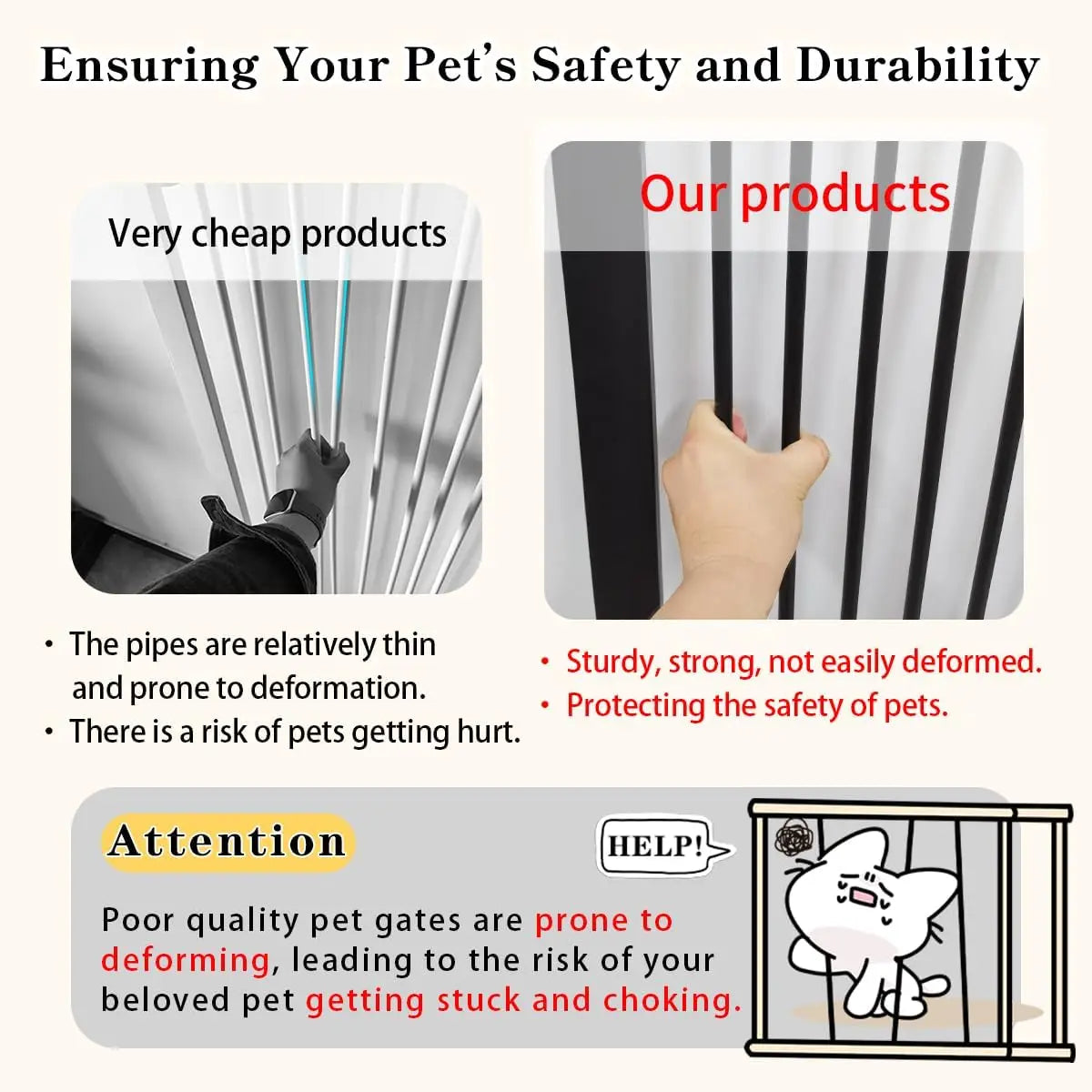 Ufsagcg Extra Tall Pet Gate Auto Close Pressure Mounted