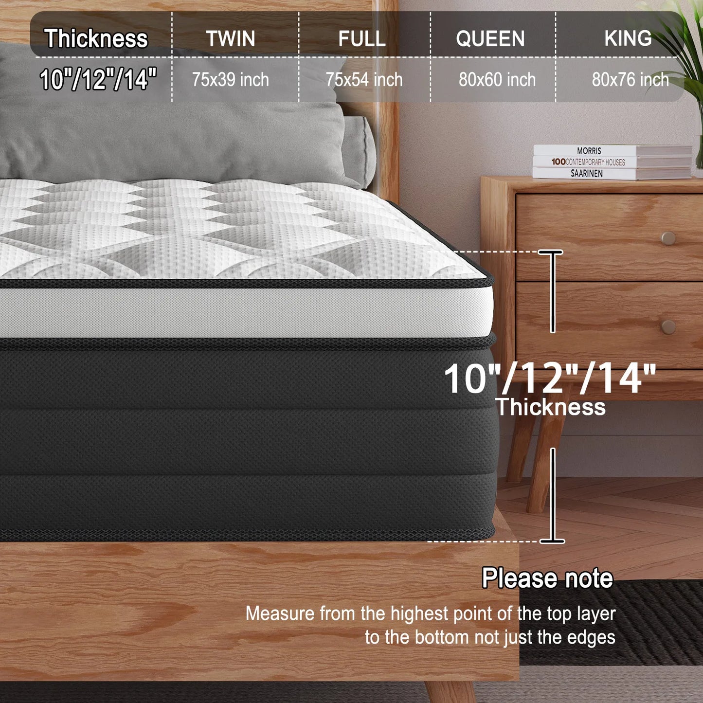 Sweetlove Gel Memory Foam Hybrid Pocket Spring Mattress