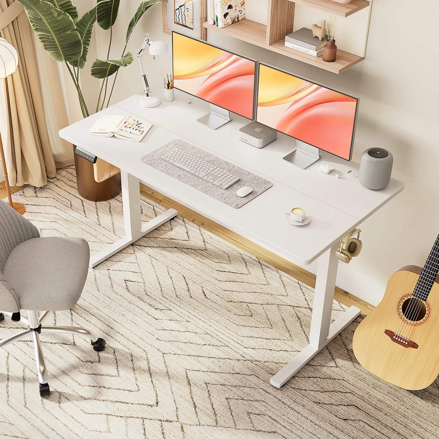 JHK Electric Standing Desk With Height Adjustment For Home Office