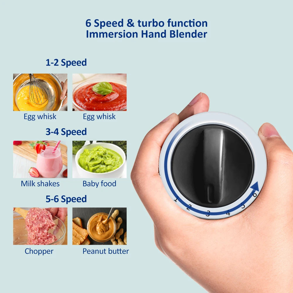 Biolomix 1200W 5-In-1 Immersion Hand Blender Set Mixer