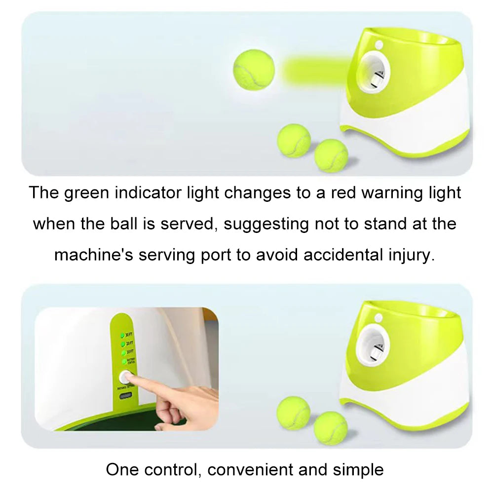 Pet Prime Automatic Dog Ball Launcher Indoor Outdoor 3 Balls