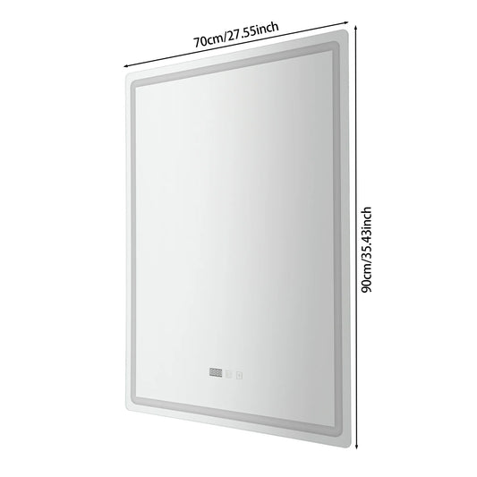 Led Bathroom Mirror With Light Bathroom Mirror With Light Clock Time Dimmable Anti Clock Mirror Smart Mirror