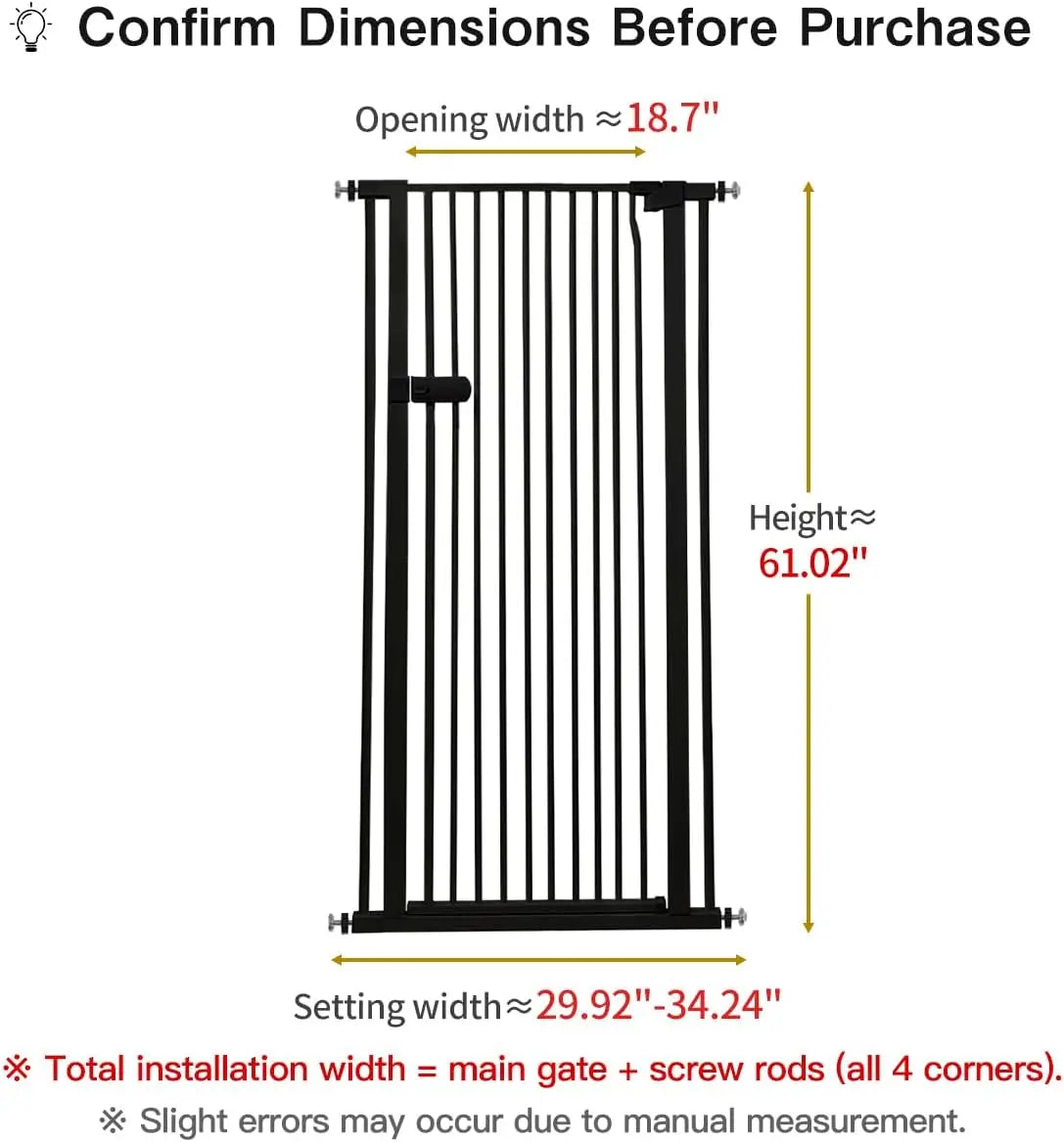 Ufsagcg Extra Tall Pet Gate Auto Close Pressure Mounted