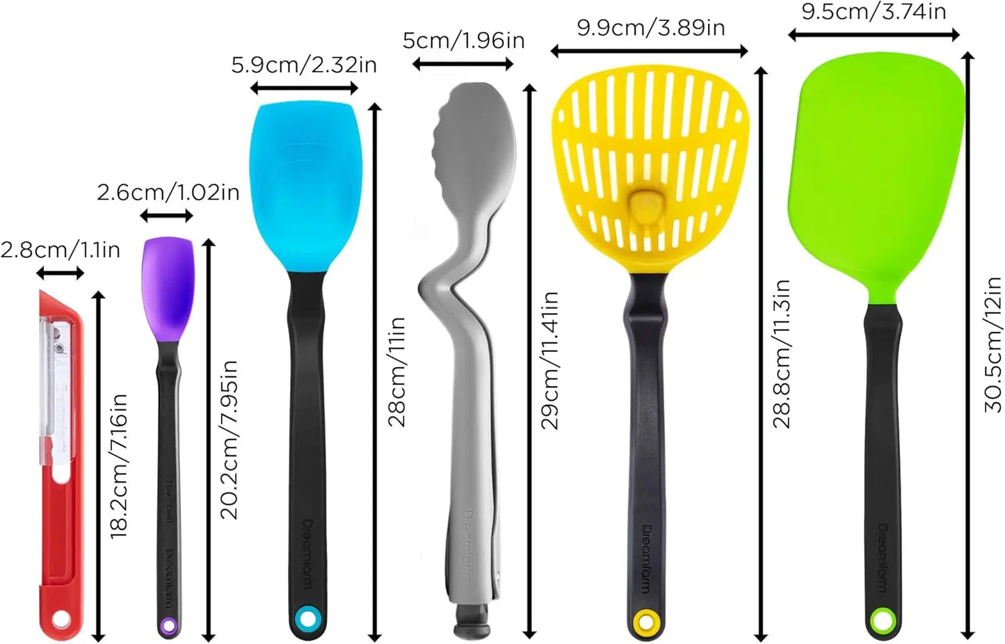 Premium Nonstick Kitchen Utensil Set With Silicone And Nylon Tools