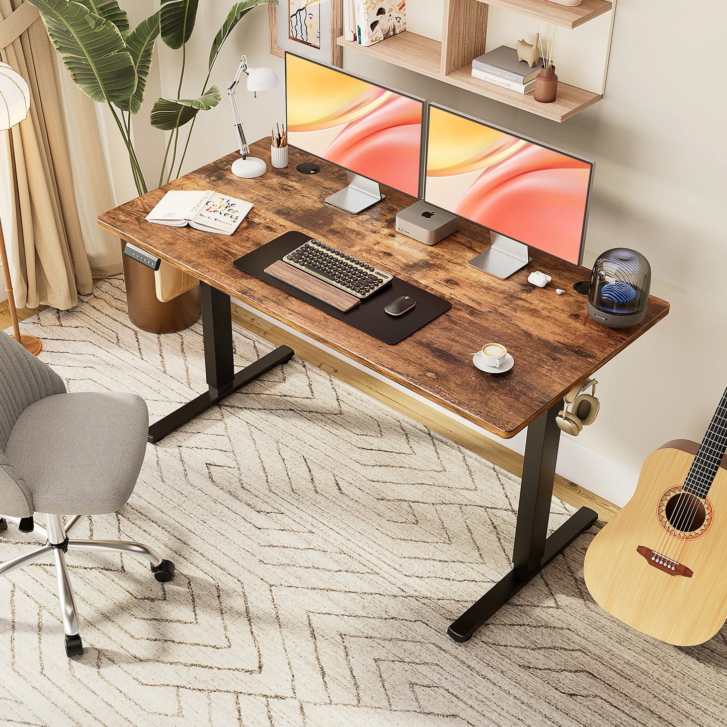 JHK Electric Standing Desk With Height Adjustment For Home Office