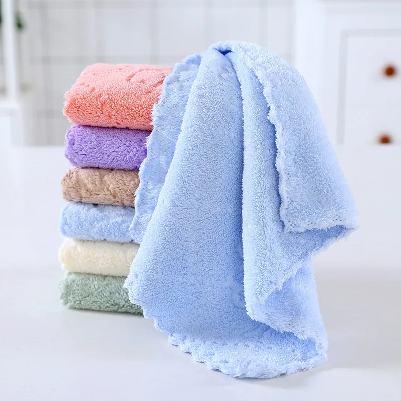 Soft Fleece Face Towels Set Quick Dry Bathroom Towels