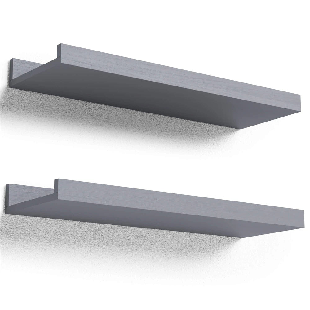 Floating Wall Shelf With Ledge Rustic Wood Shelves