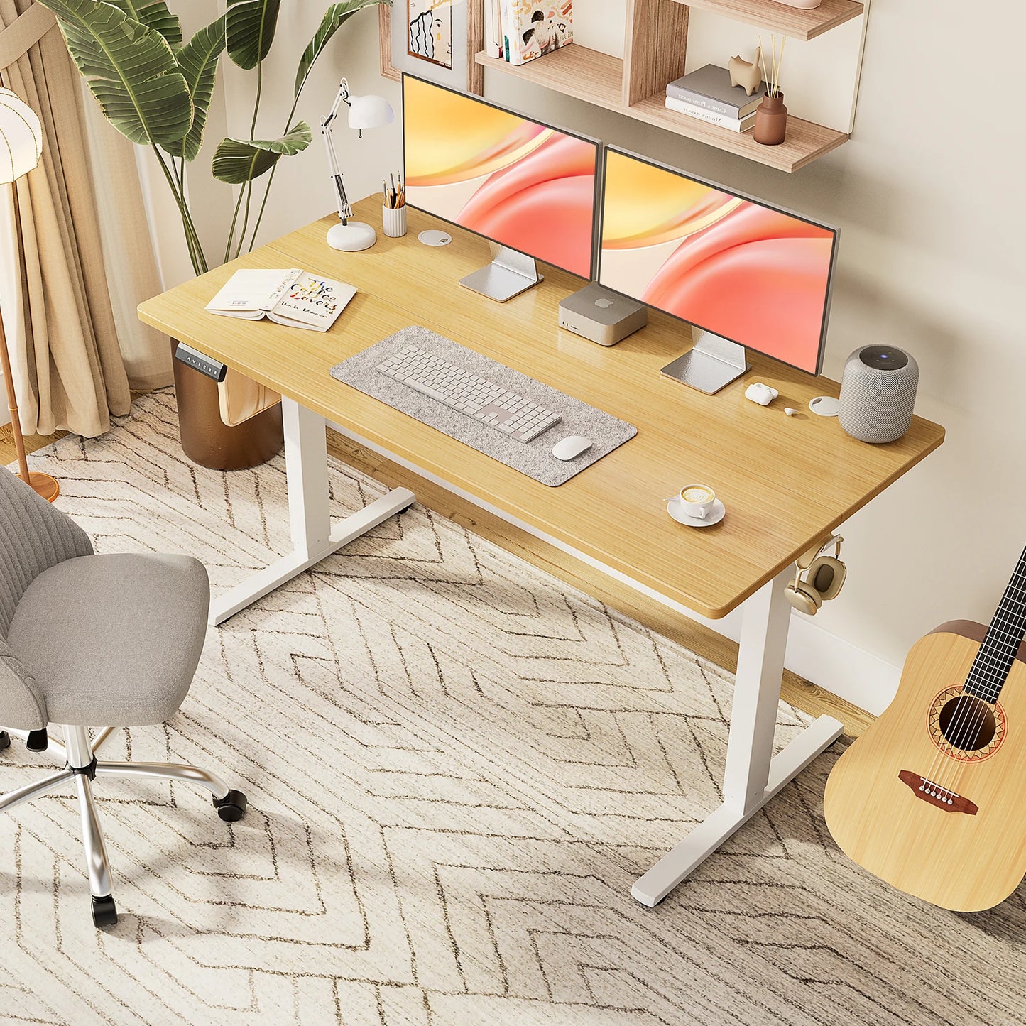 JHK Electric Standing Desk With Height Adjustment For Home Office