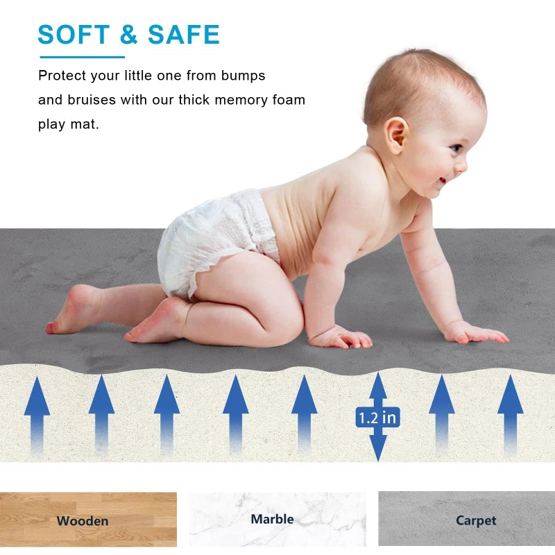 Japanese Tatami Kids Play Mat Padded Foam Crawling Rug