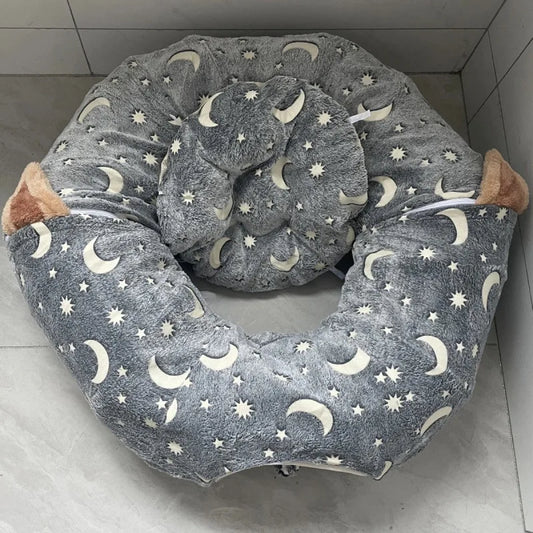 Luminous Flannel Cat Tunnel Nest Foldable Warm Light Luxury