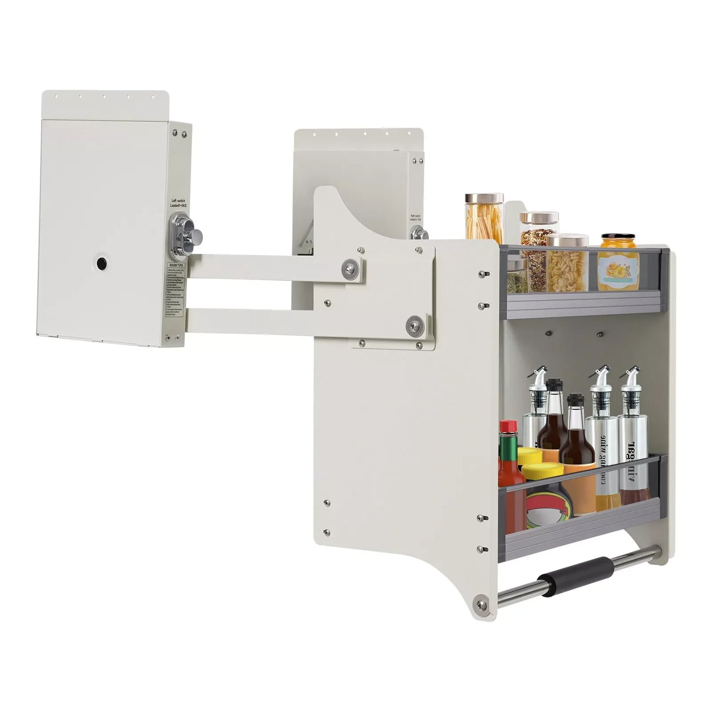 Hign-concerned Chemical 2 Tier Kitchen Pull Down Shelf Cabinet Organizer