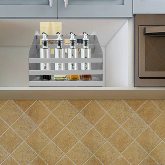 2 Tier Pull Down Cabinet Shelf Organizer For Kitchen Storage