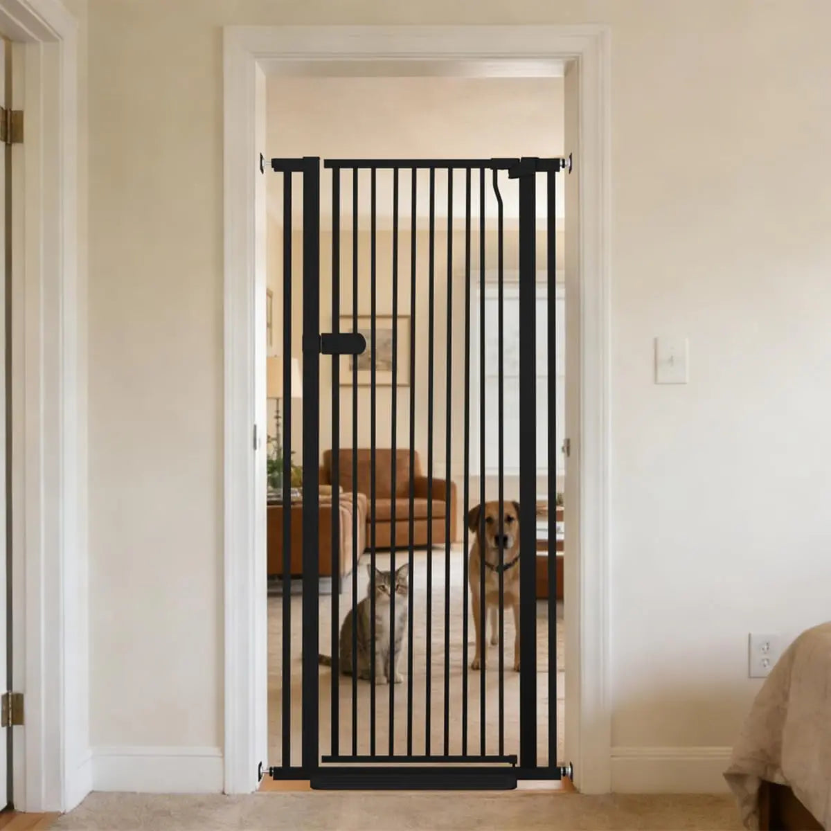 Ufsagcg Extra Tall Pet Gate Auto Close Pressure Mounted