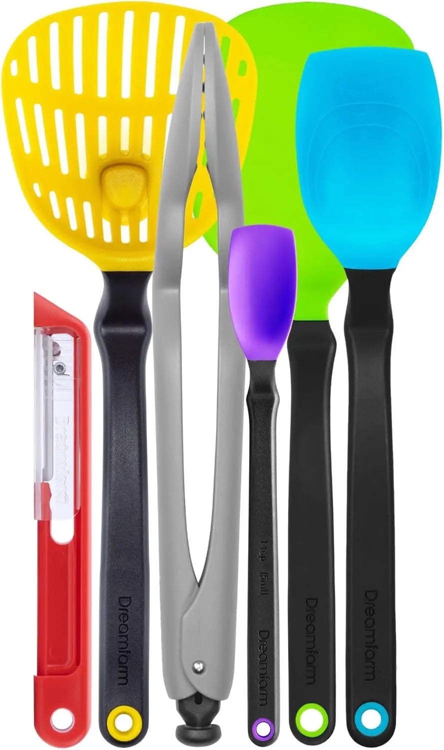 Premium Nonstick Kitchen Utensil Set With Silicone And Nylon Tools