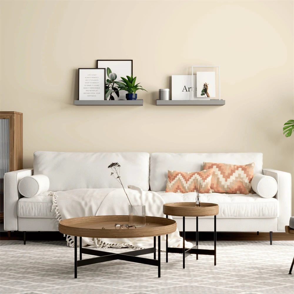 Floating Wall Shelf With Ledge Rustic Wood Shelves