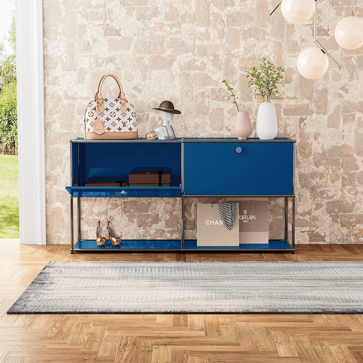 Module Storage Cabinet Storage Shelf Sideboard TV Night Stand Cabinet Beside Table Home Furniture Living Room Organizer