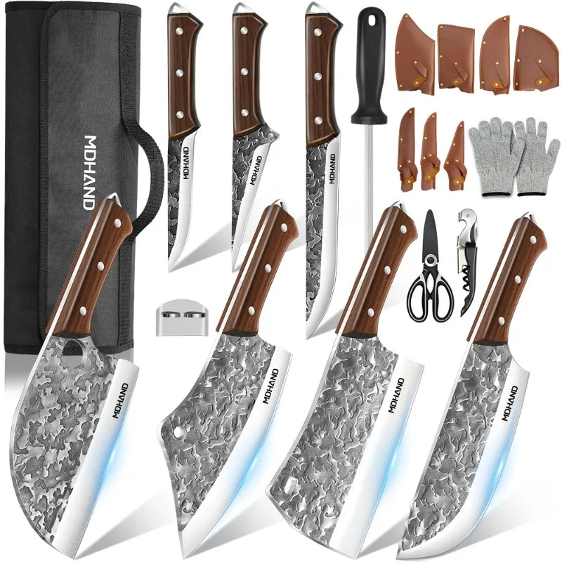 ZENG 14 Piece Japanese Chef Knife Set High Carbon Steel