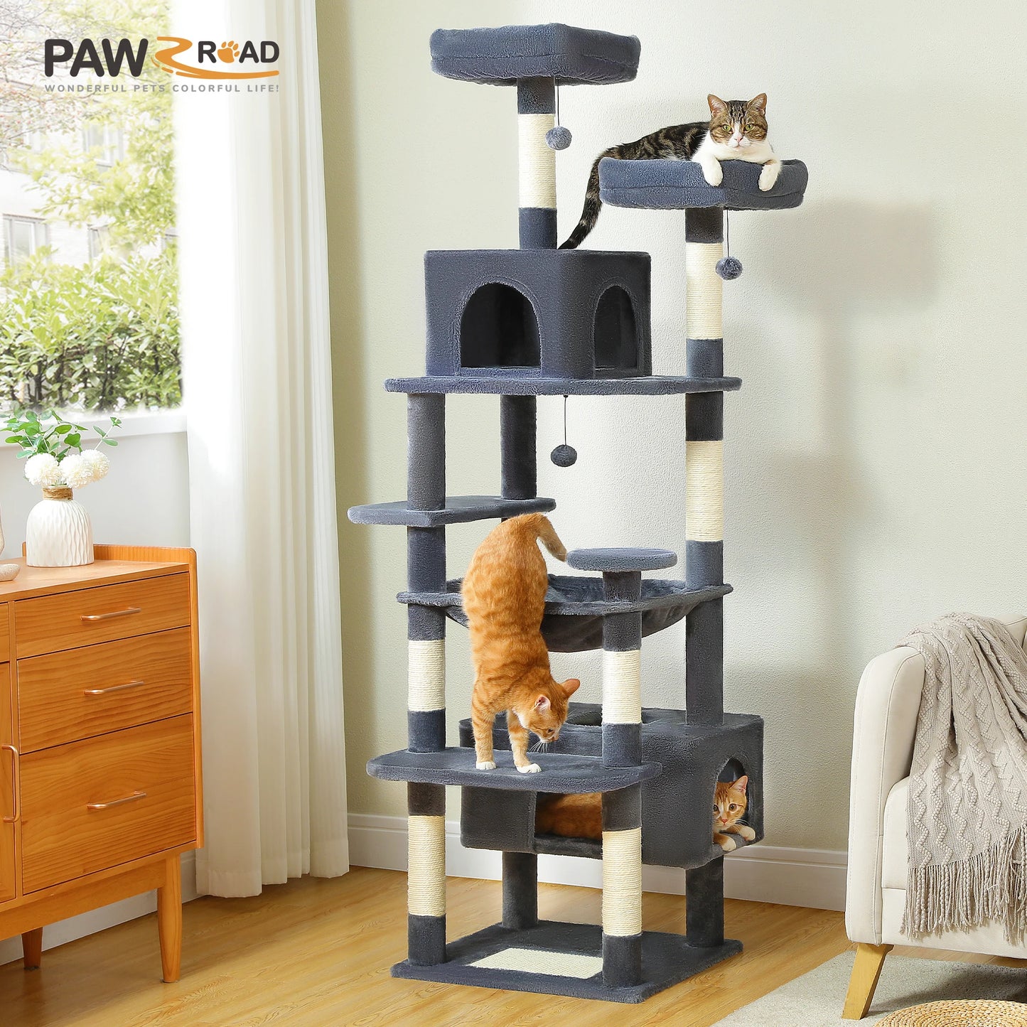 PAWZ Road Large Cat Tree And Tower For Indoor Cats