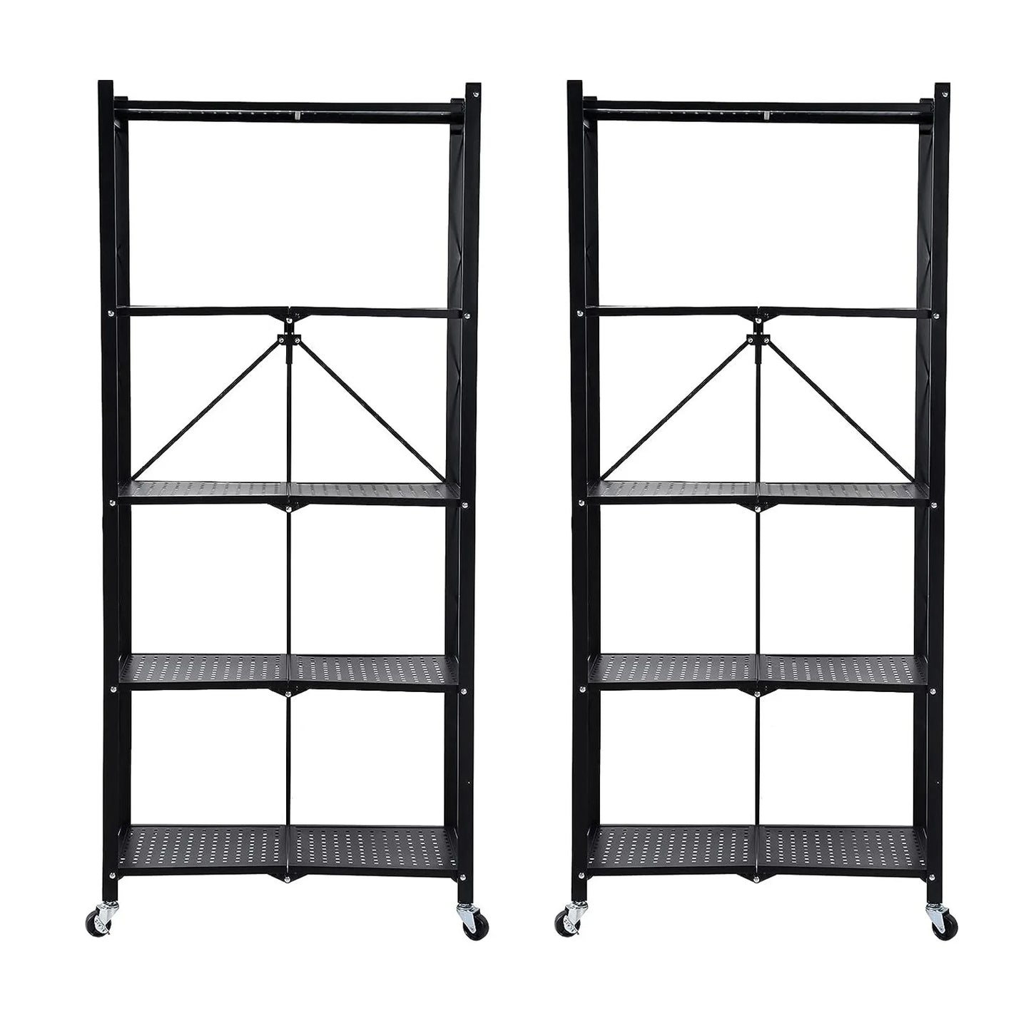 Hign Concerned 5 Tier Metal Storage Shelving Unit On Wheels