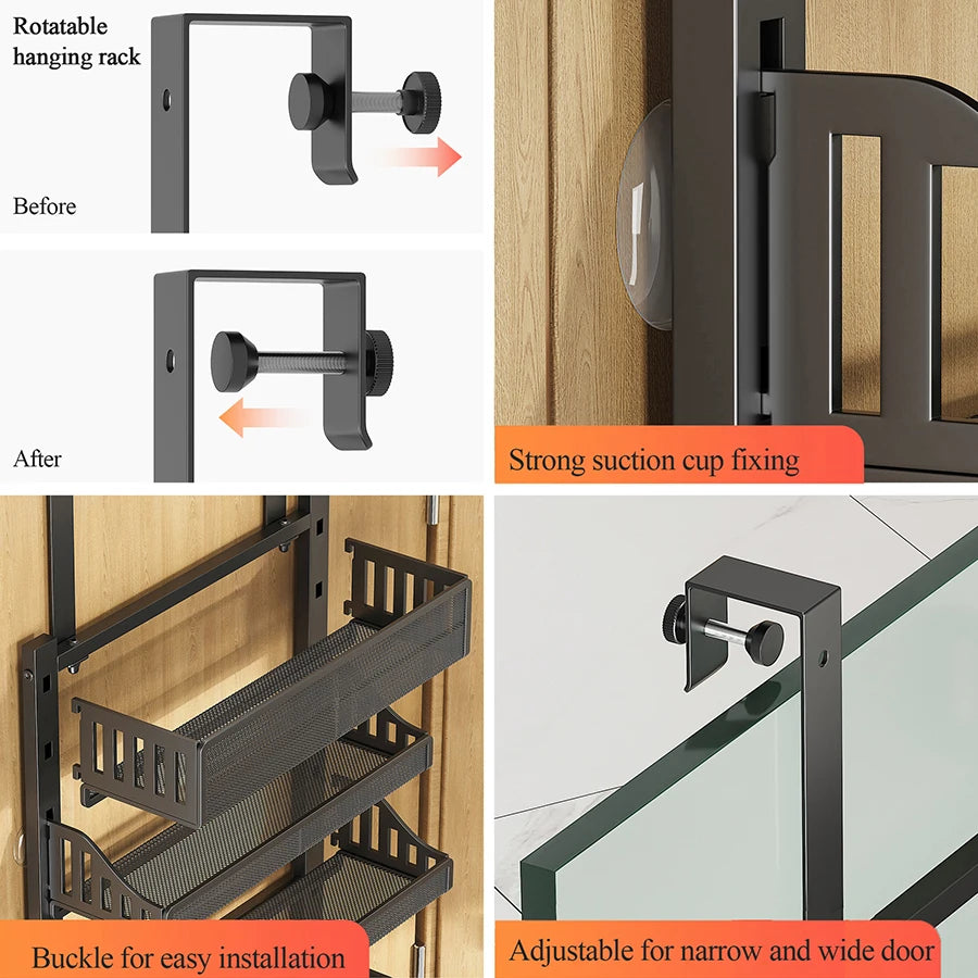TWISTER.CK Over Door Pantry Organizer 10Tier Heavy Duty Steel