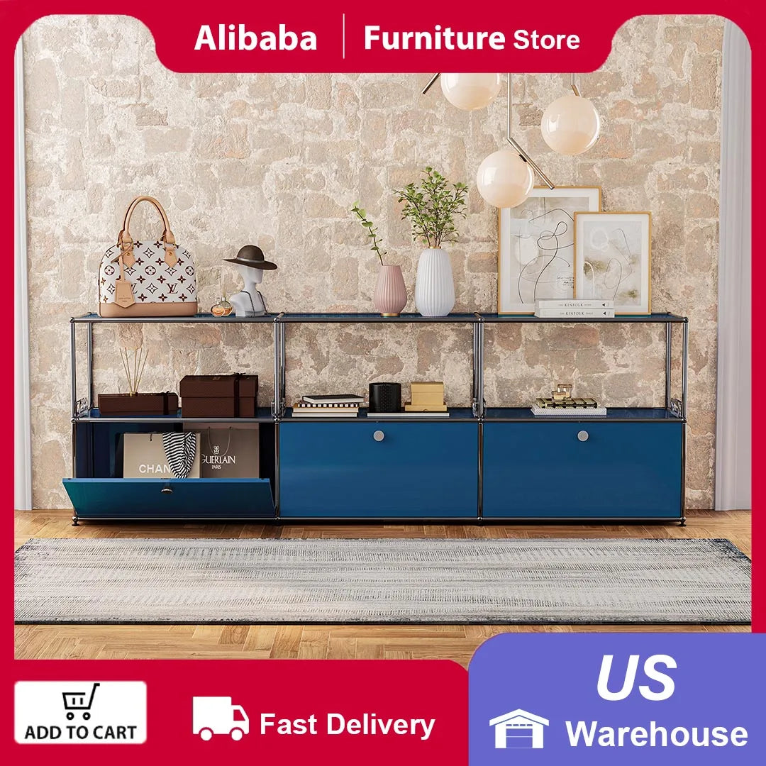 Module Storage Cabinet Storage Shelf Sideboard TV Night Stand Cabinet Beside Table Home Furniture Living Room Organizer