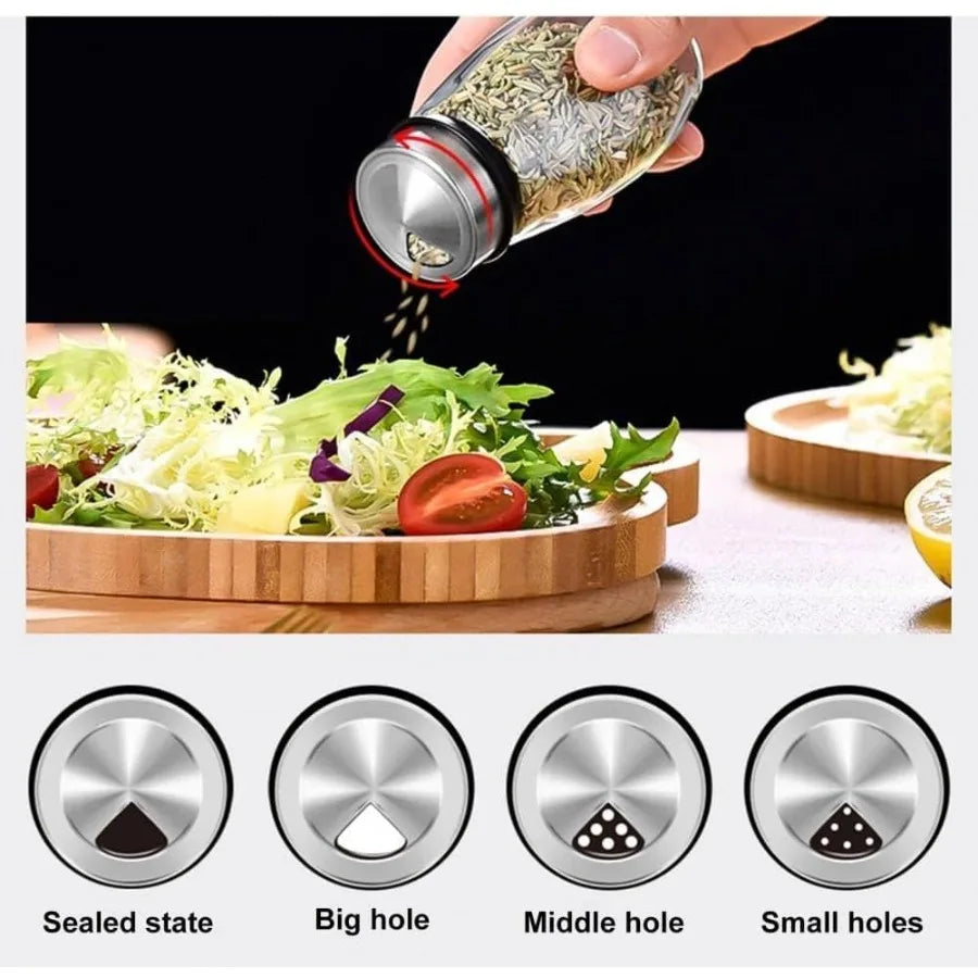 Hign-concerned Revolving Spice Rack Set 12 Glass Jars Organizer