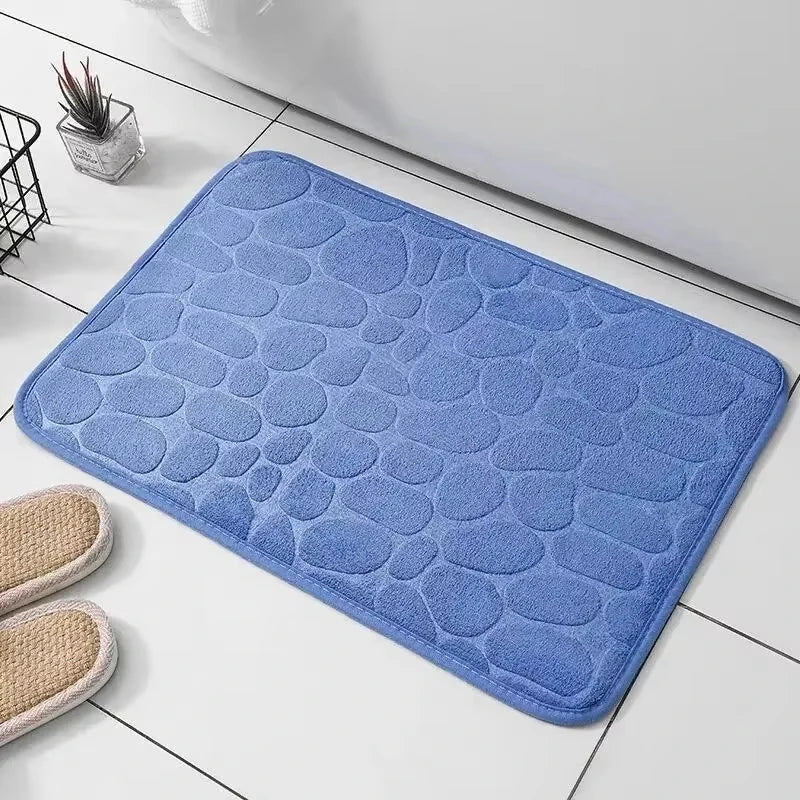 NONECN Memory Foam Embossed Velvet Carpet Non Slip Mat Home