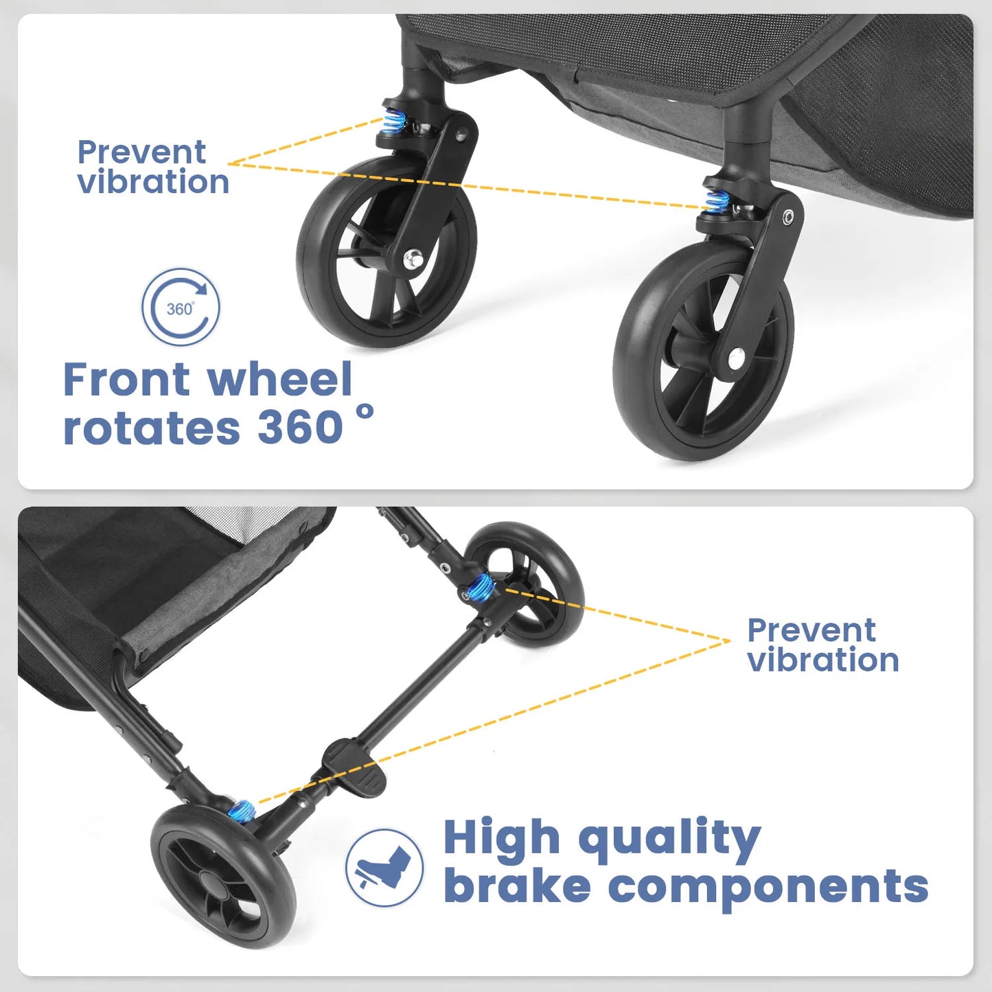 Wedyvko Pet Trolley Jogging Stroller For Dogs And Cats