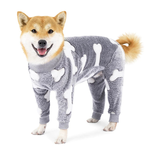 NONECN Winter Fleece Dog Jumpsuit for All Dogs Warm Pajamas