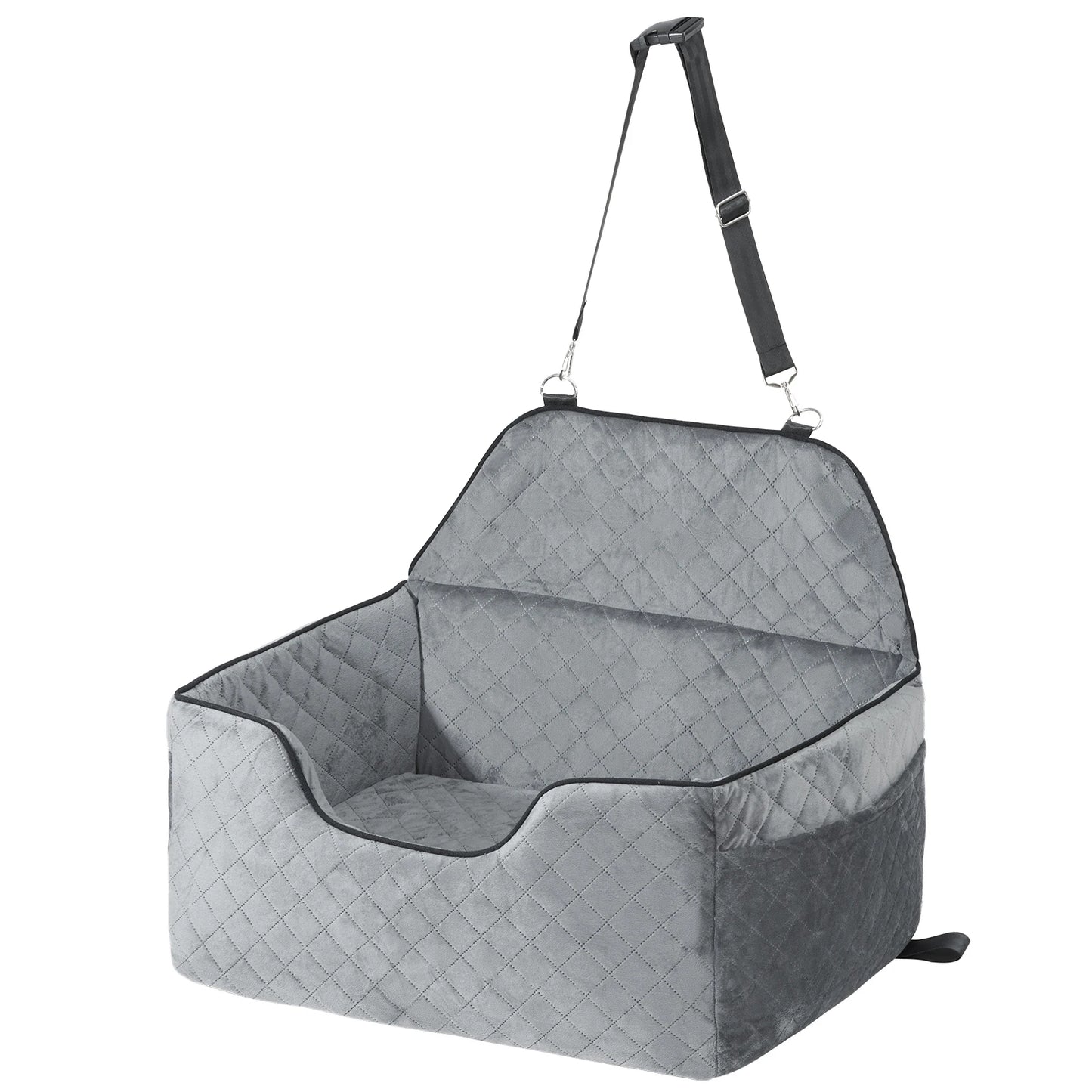SucceBuy Dog Car Seat Booster With Storage Pocket Sponge