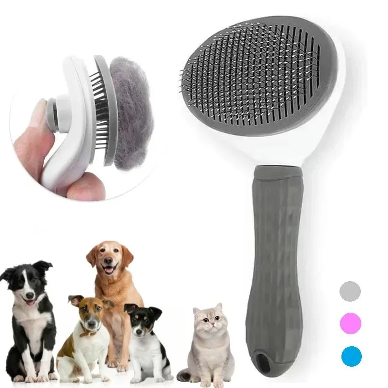 AEHOME Self Cleaning Grooming Brush For Dogs And Cats Dematting