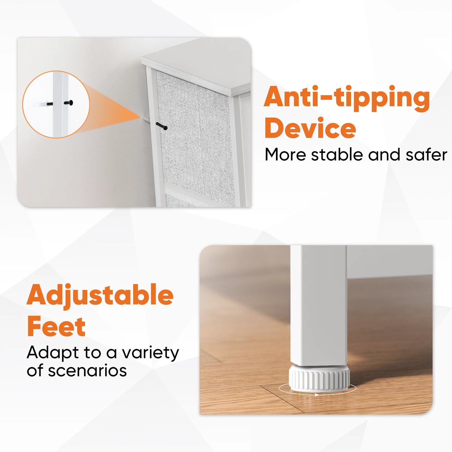 JHK Children's Wardrobe With 8 Fabric Drawers Storage Cabinet