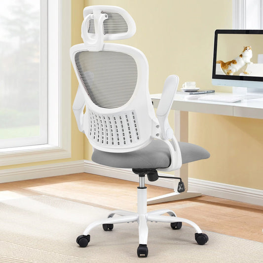 JHKErgonomics Mesh Ergonomic Office Chair With Adjustable Headrests