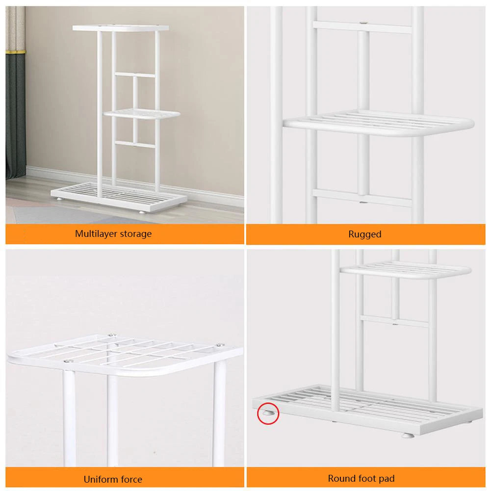 HiMISS 7 Tier Plant Stand Indoor Outdoor Metal Shelf