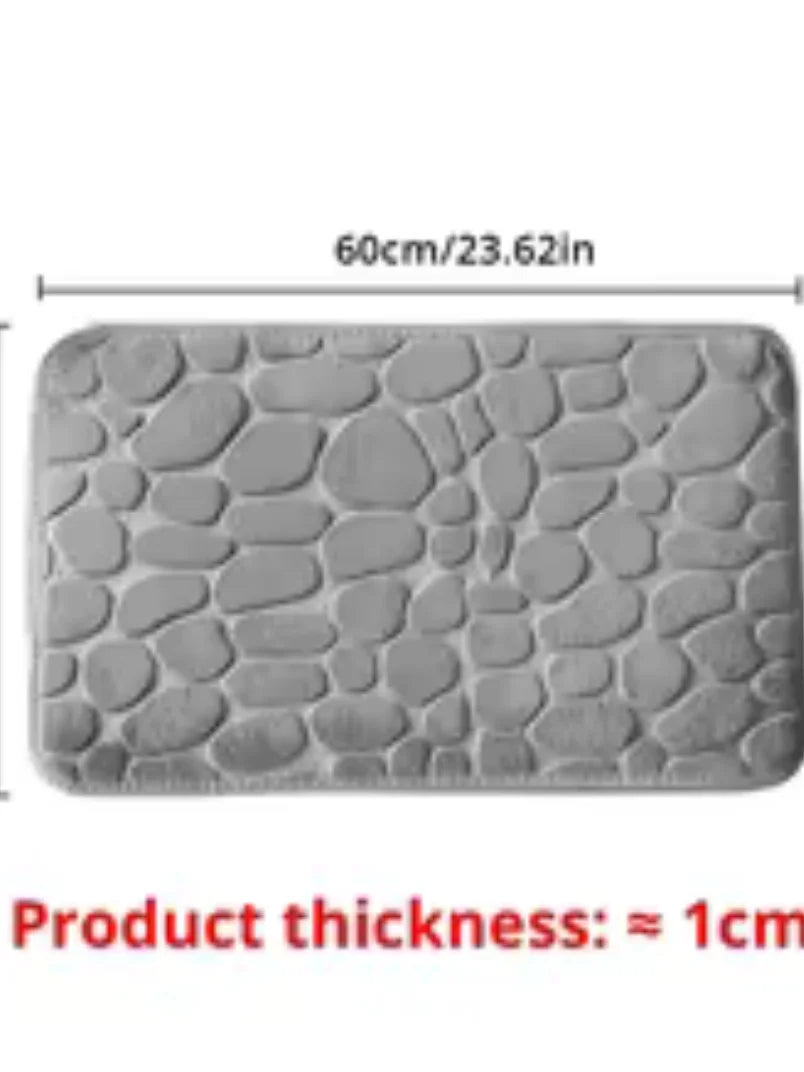 NONECN Memory Foam Embossed Velvet Carpet Non Slip Mat Home
