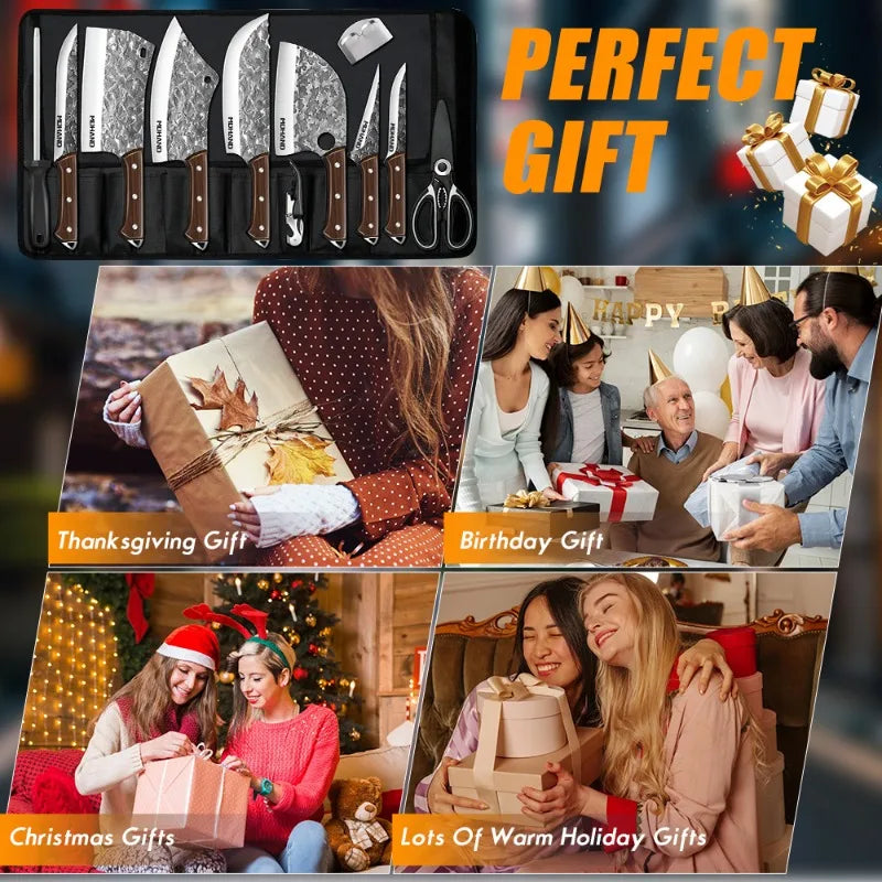 ZENG 14 Piece Japanese Chef Knife Set High Carbon Steel