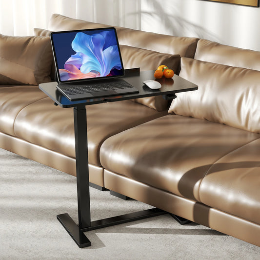 JHK Overbed Bedside Flip Lap Desk With Wheels Tilt Top