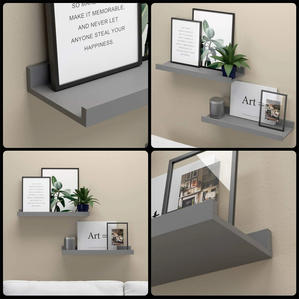 Floating Wall Shelf With Ledge Rustic Wood Shelves