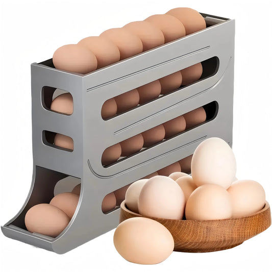 Egg Storage Rack Four Tier Fridge Organizer For 30 Eggs