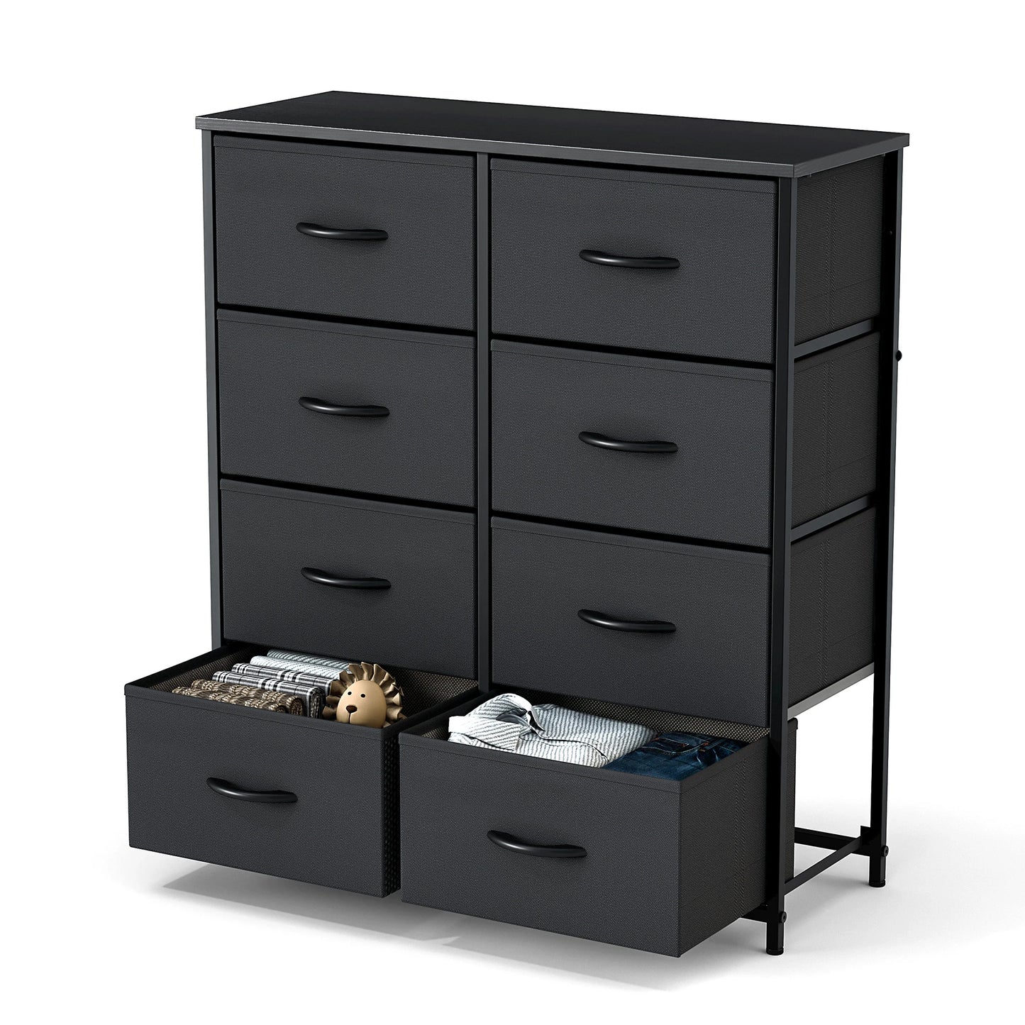 JHK Children's Wardrobe With 8 Fabric Drawers Storage Cabinet