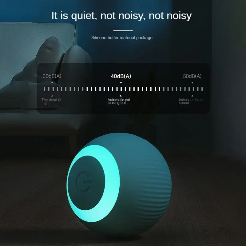 Automatic Moving Cat Toy Ball Rechargeable Interactive Pet Ball