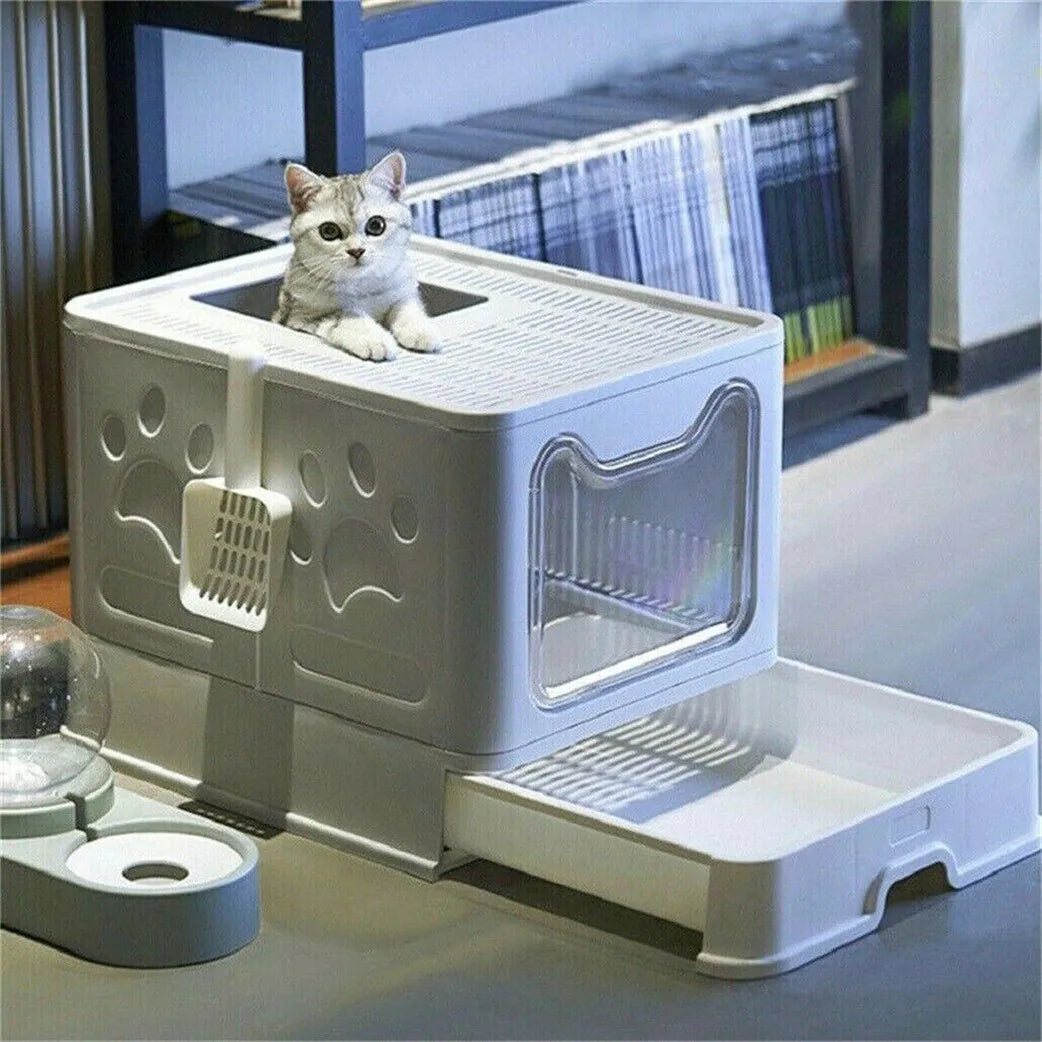 Easy Cleaning Cat Litter Box Large Drawer With Scoop