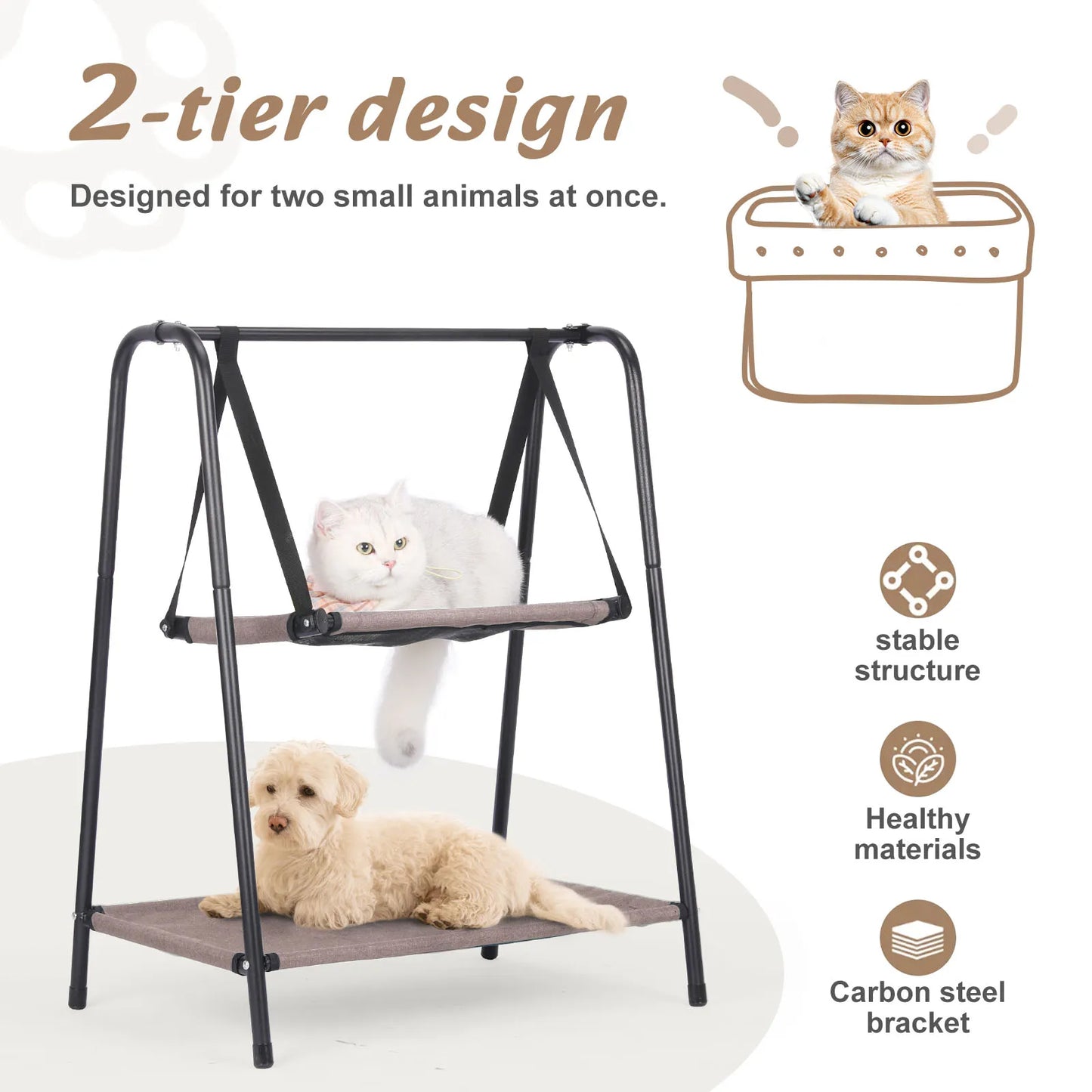Cat Hammock Window Bed Dual Layer Hanging Cat Tree Cloth
