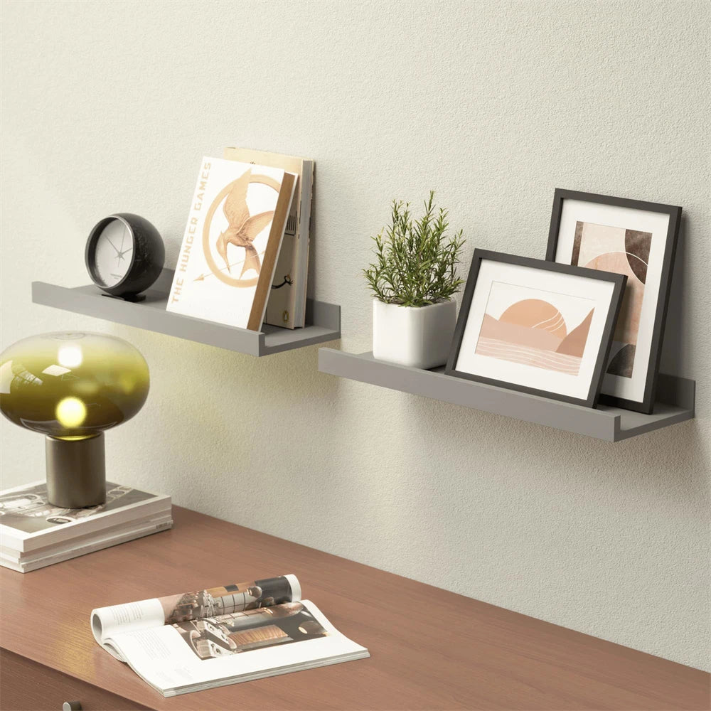 Floating Wall Shelf With Ledge Rustic Wood Shelves