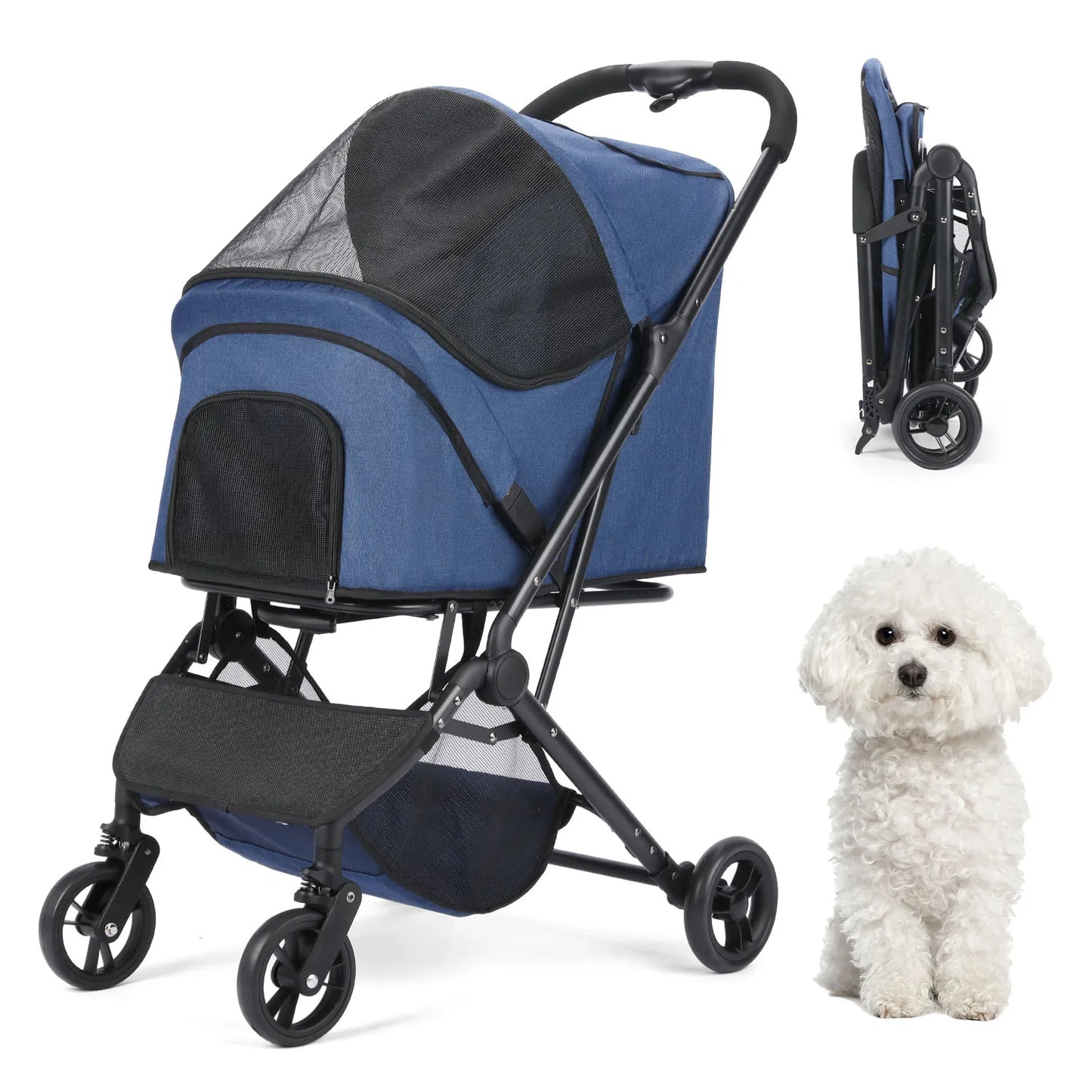 Wedyvko Pet Trolley Jogging Stroller For Dogs And Cats