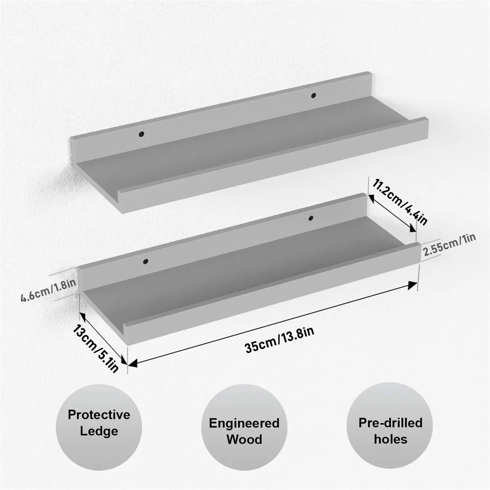 Floating Wall Shelf With Ledge Rustic Wood Shelves