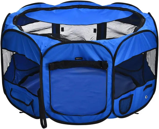 Foldable Octagonal Soft Pet Playpen For Small Animals Portable Outdoor