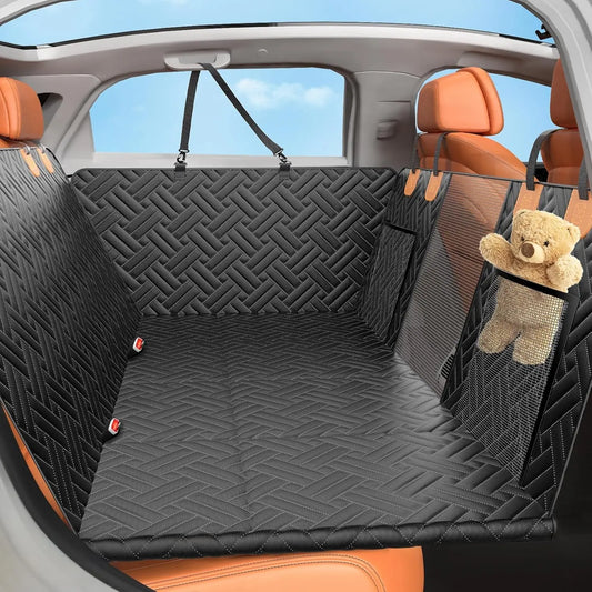YQXH Back Seat Extender For Dogs Mesh Window Hard Bottom